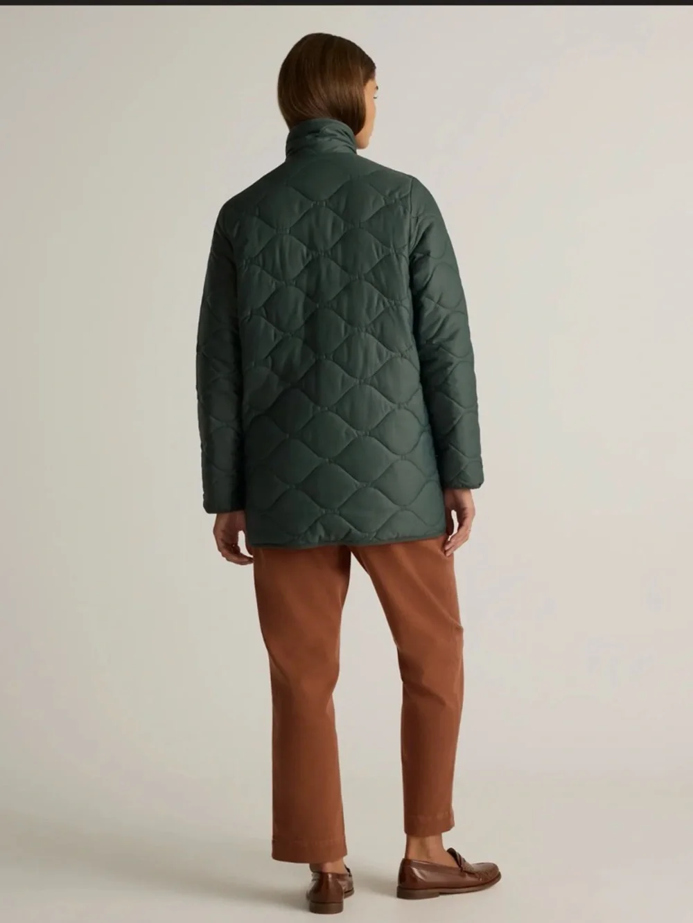 Quince Quilted Dark Green Puffer Jacket - Picture 7 of 8